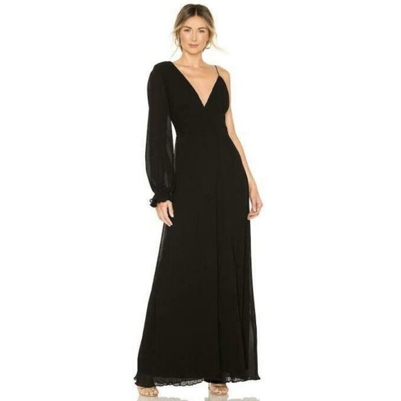 Keepsake The Label Clarity One Shoulder‎ Elegant Black Jumpsuit - Picture 1 of 8